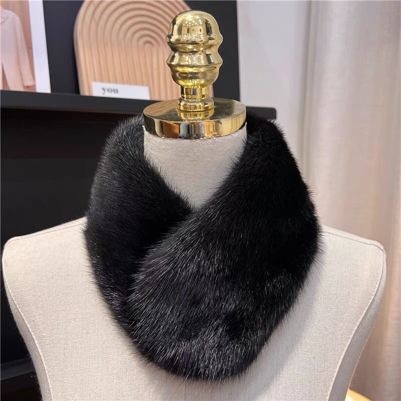 黑色围巾男女同款冬季韩版时尚百搭加厚保暖护颈双面毛围脖