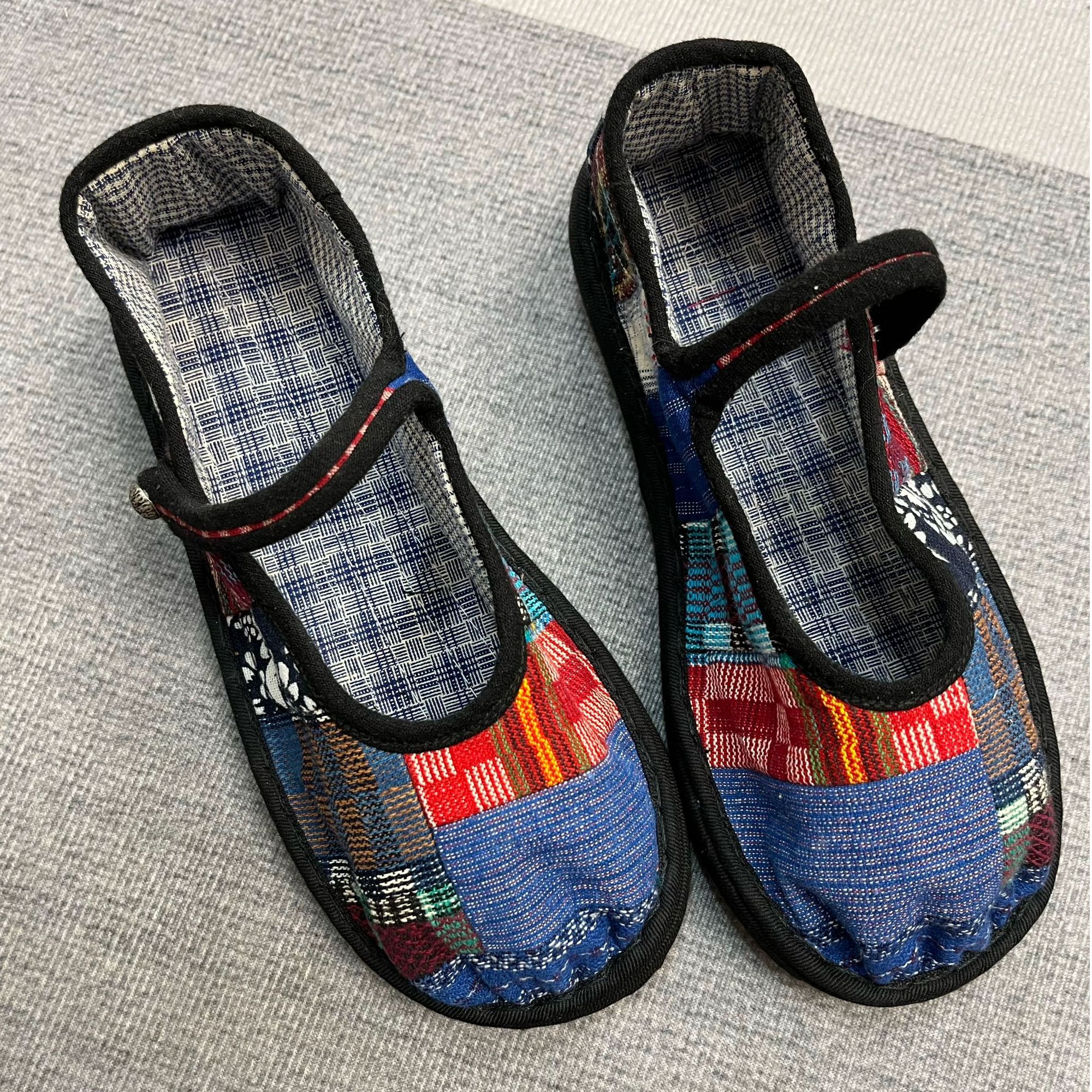 布语千层【百家拼布】春秋款手工千层底单鞋休闲养脚舒适透气百搭