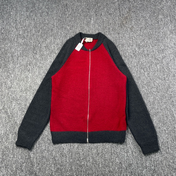 99新 Hermes/爱马仕 1594/Hermes 拼色毛衣外套/XXL码