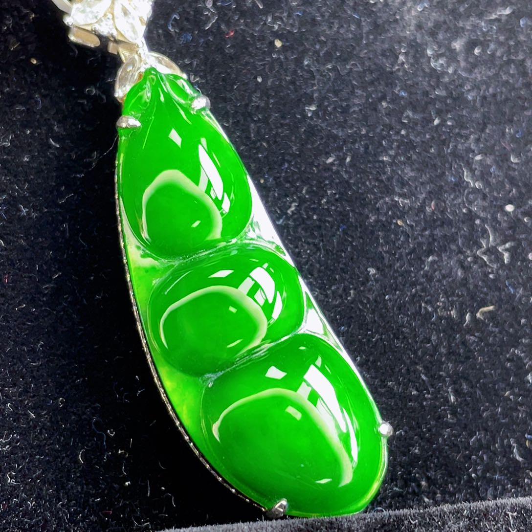 翡翠吊坠(不含链)银S925镶嵌