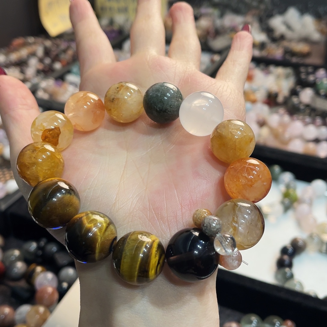 水晶未镶嵌手链黄