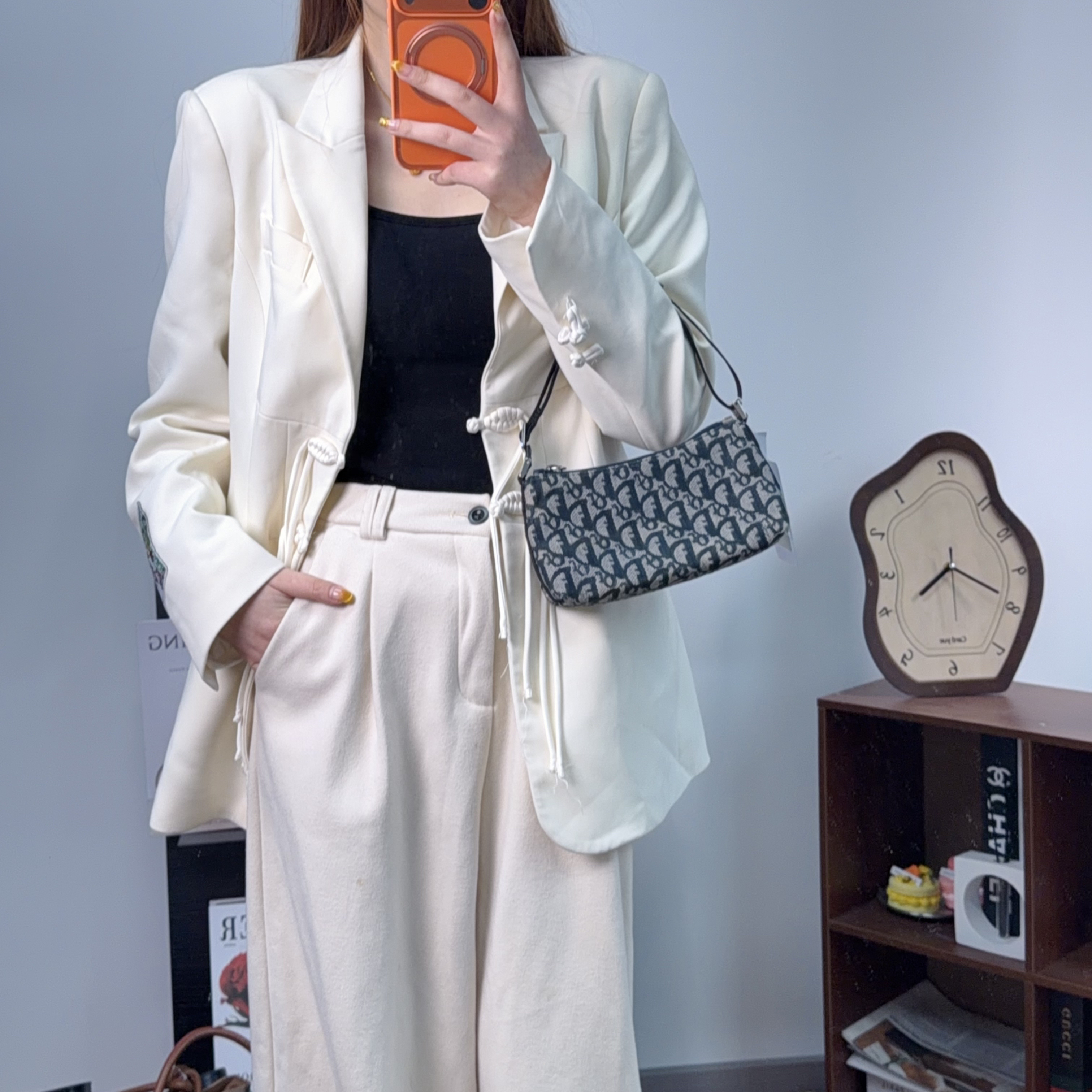 99新 DIOR/迪奥 老花麻将单肩手提THH103