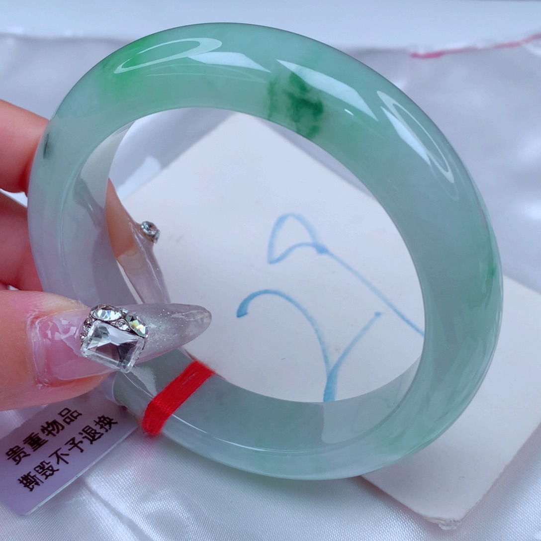 翡翠手镯未镶嵌天然缅甸翡翠A货手镯 13+宽