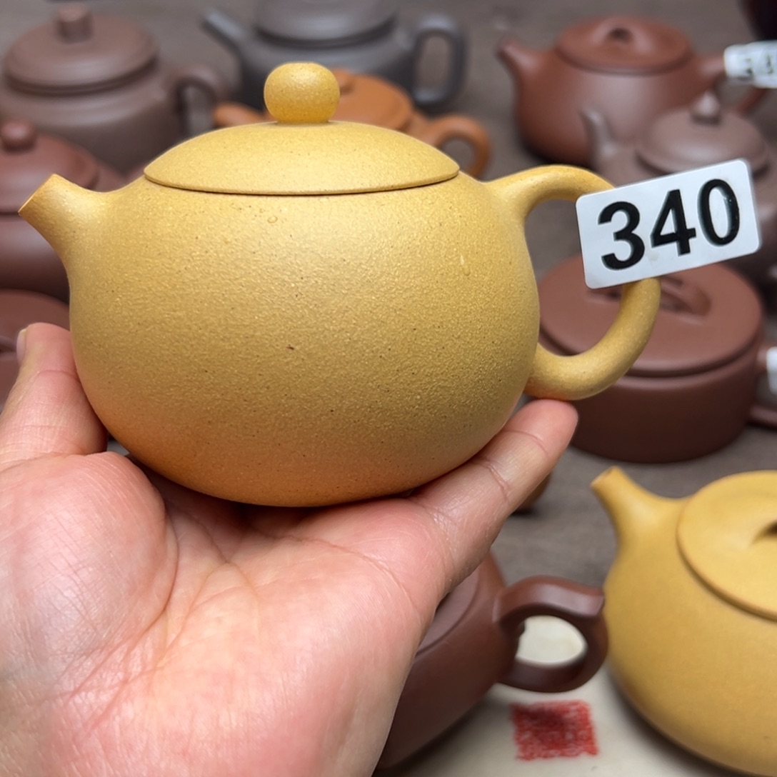 紫砂茶壶黄金段半手工280cc左右