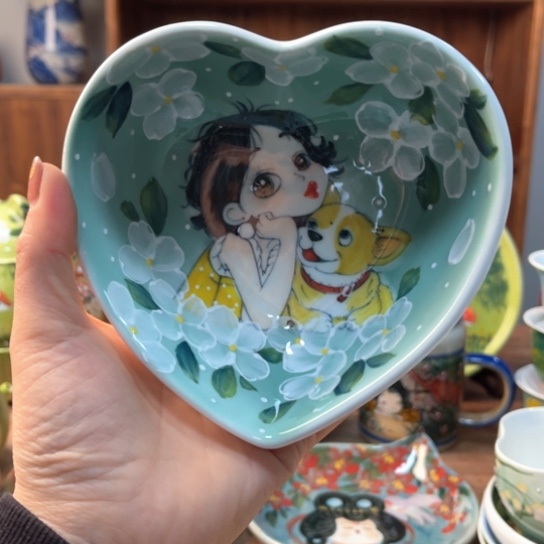 壶景德镇釉下手绘陶瓷 