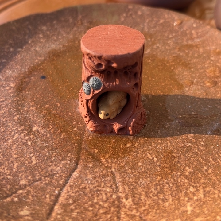 紫砂茶壶小盖置仓鼠