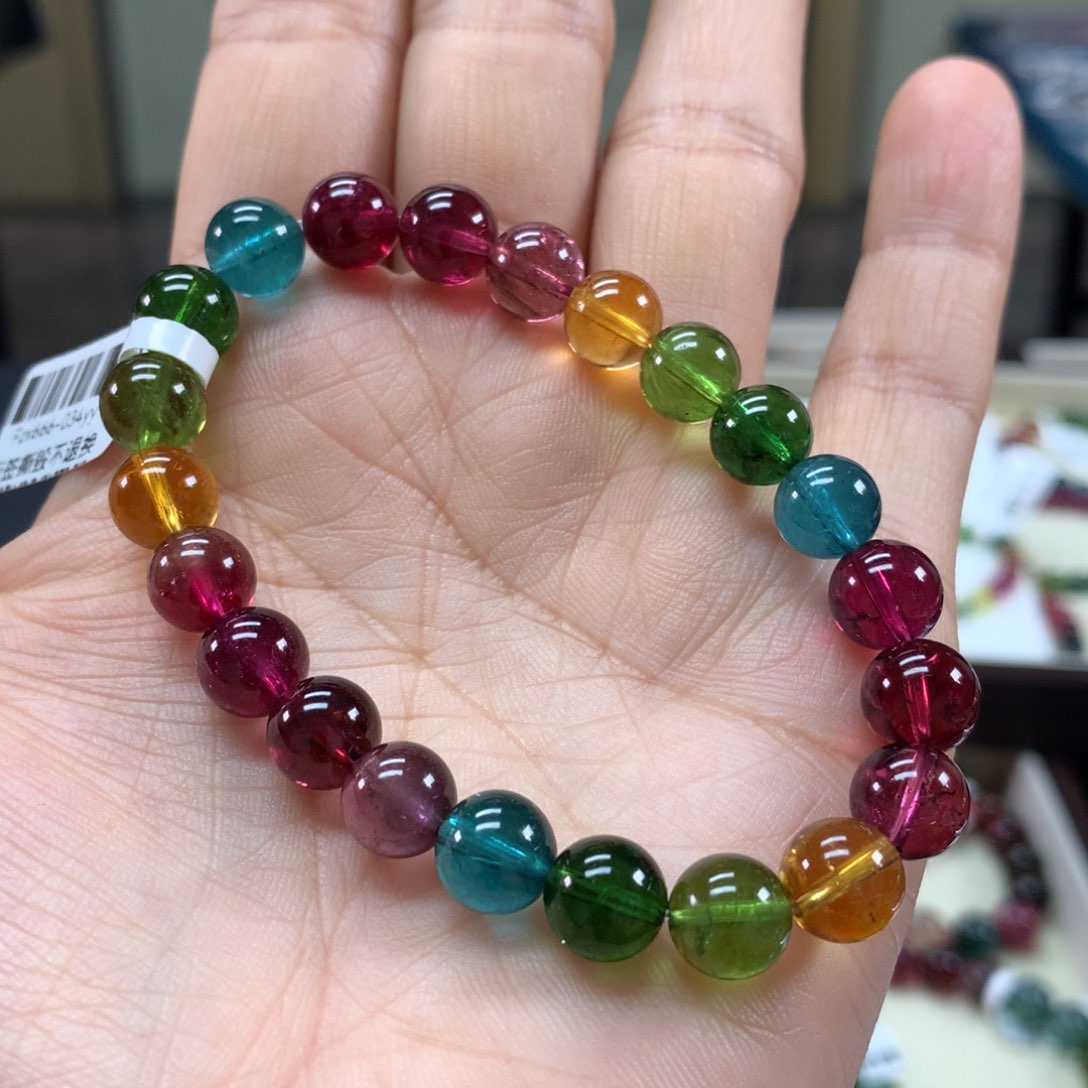 碧玺手链未镶嵌抖*8.6毫米左右