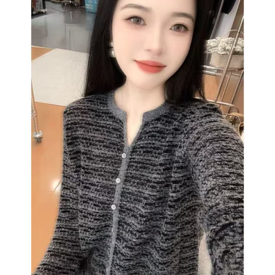 丽姐家~气质小香风轻奢长袖时尚百搭宽松早秋休闲上衣