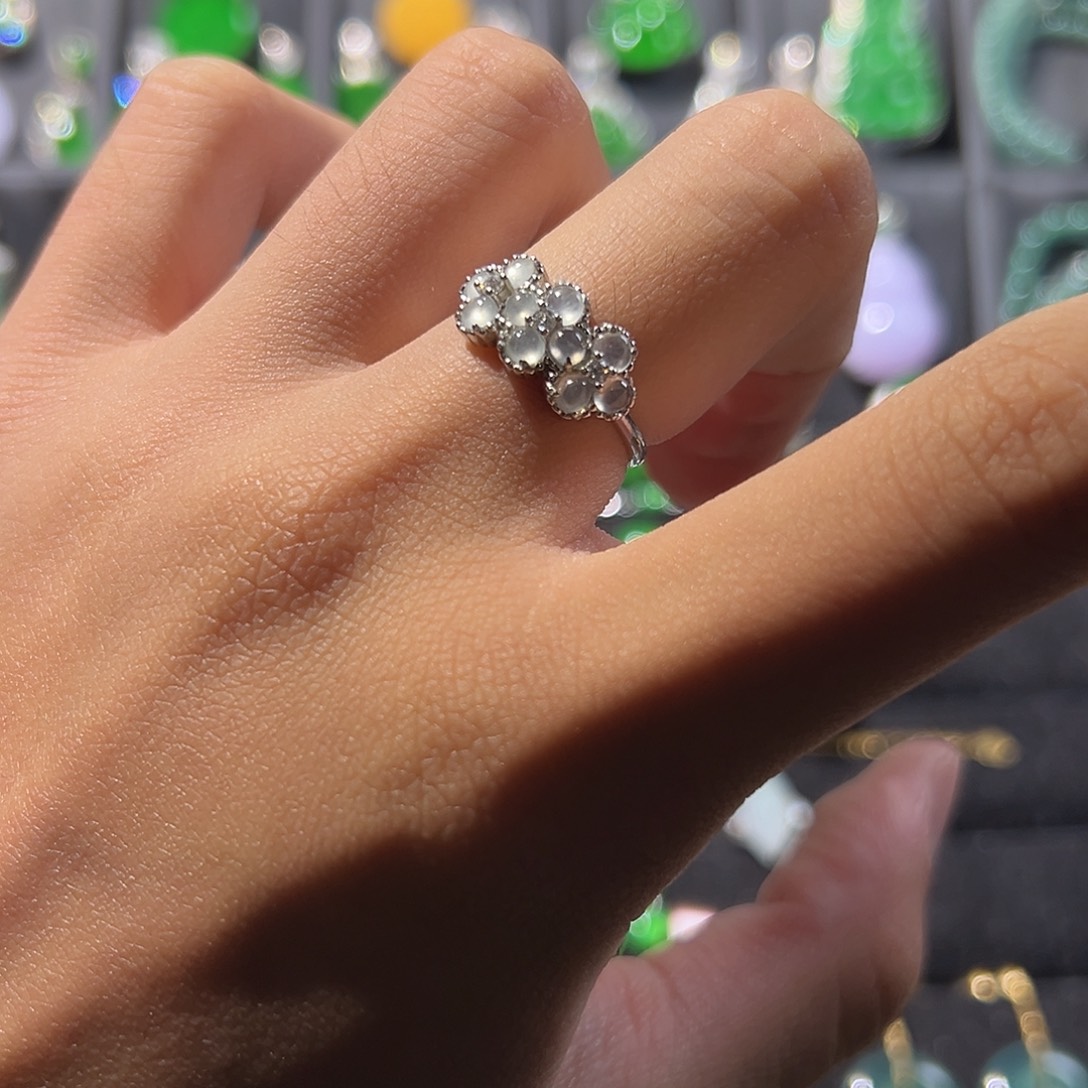 翡翠银S925镶嵌戒指