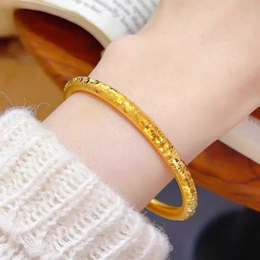 高定版新中式碎碎冰素圈手镯经典款时尚百搭