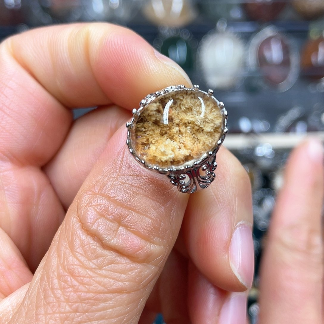 【闪购商品】水晶珠宝半成品银S925镶嵌戒指