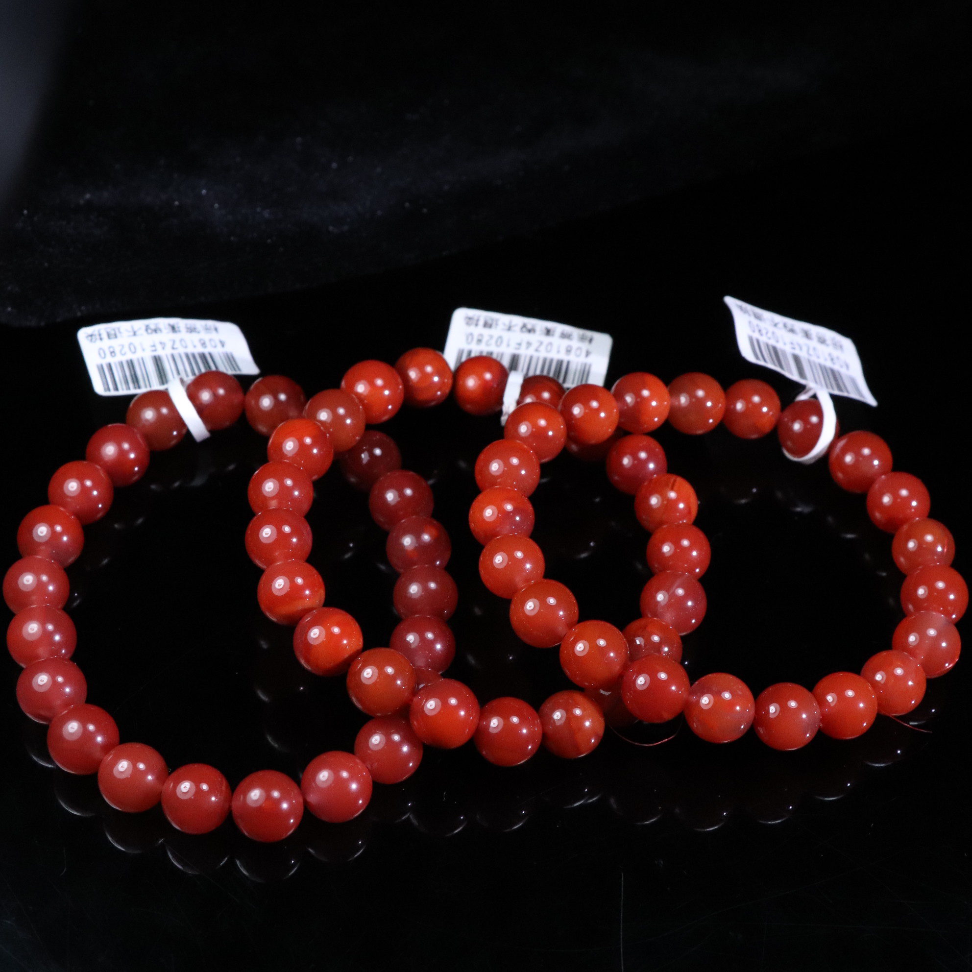 2原矿无优化南红瓦西玫红火焰纹单圈9mm左右多样性发一不保无裂