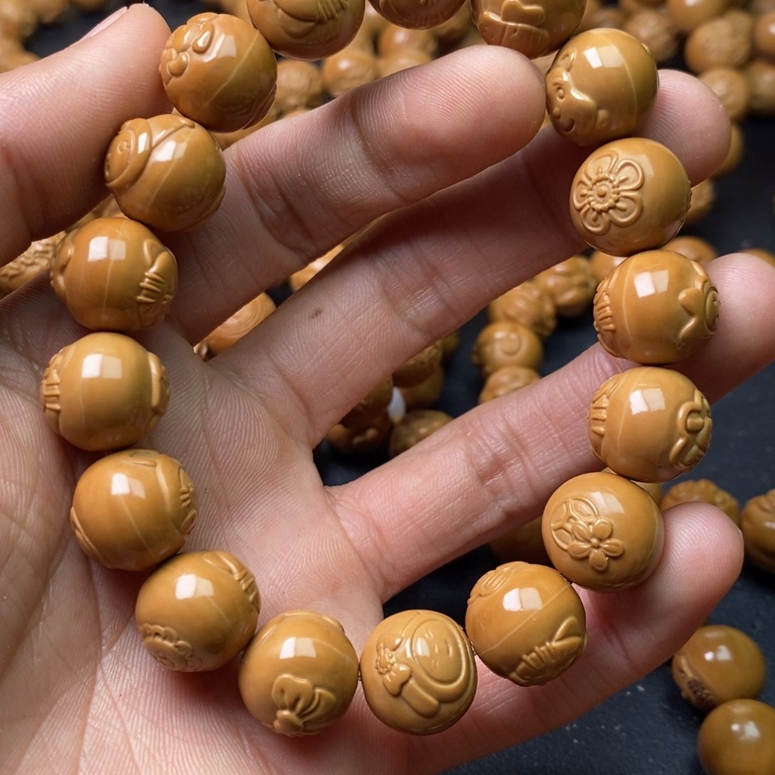 猴头核桃吊坠KT猫猴头核桃