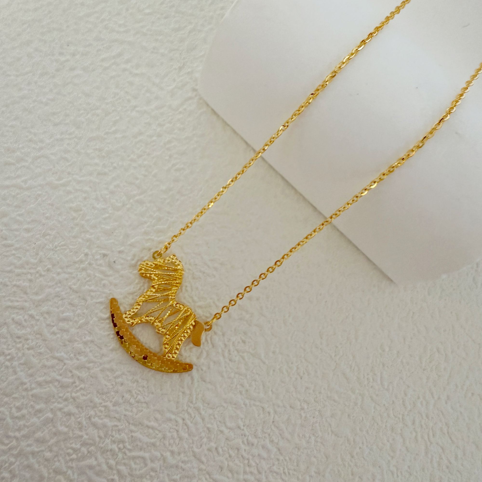 5G工艺【拉丝木马黄金套链】足金999