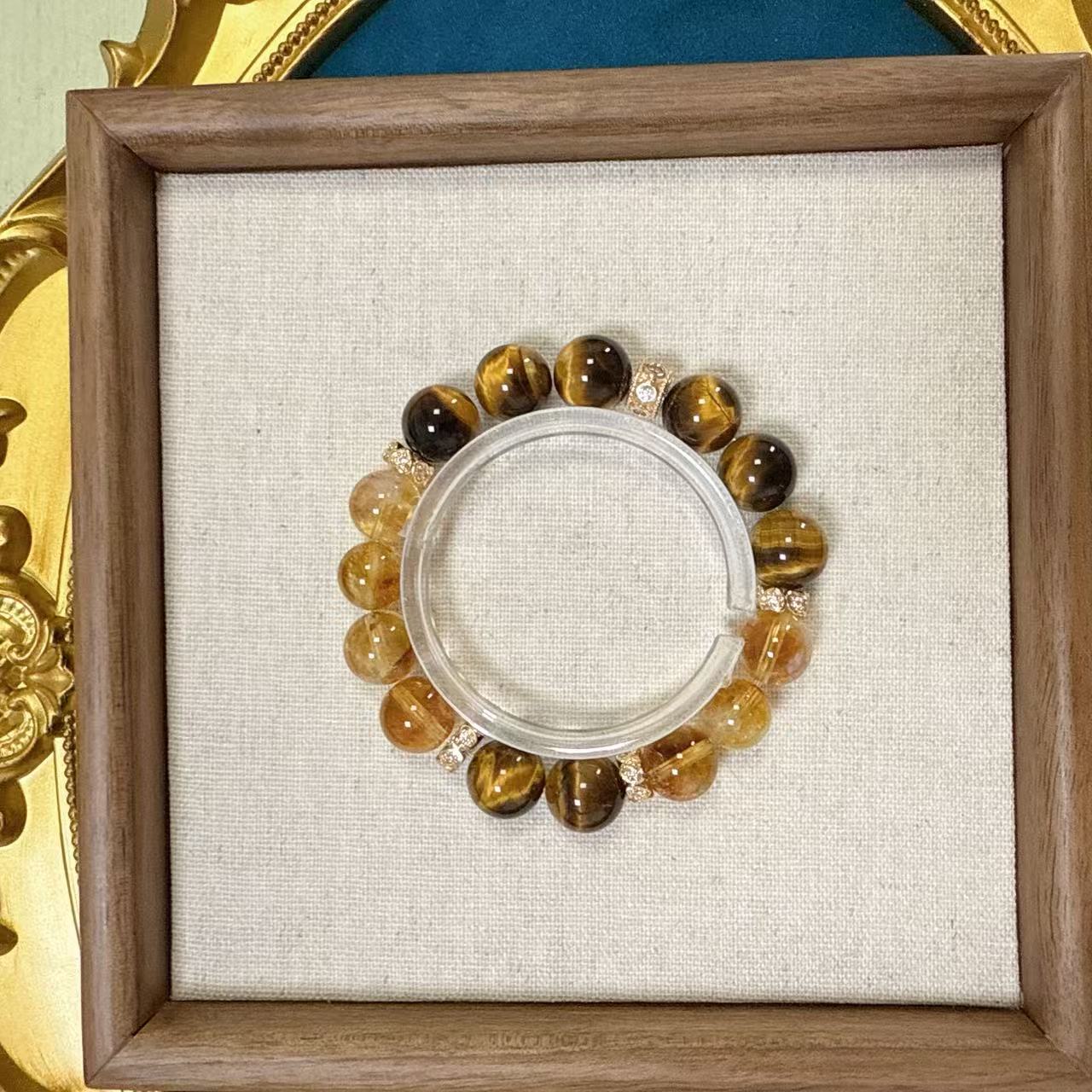 金霸手链黄塔晶转运招财适合送女友的精美礼物