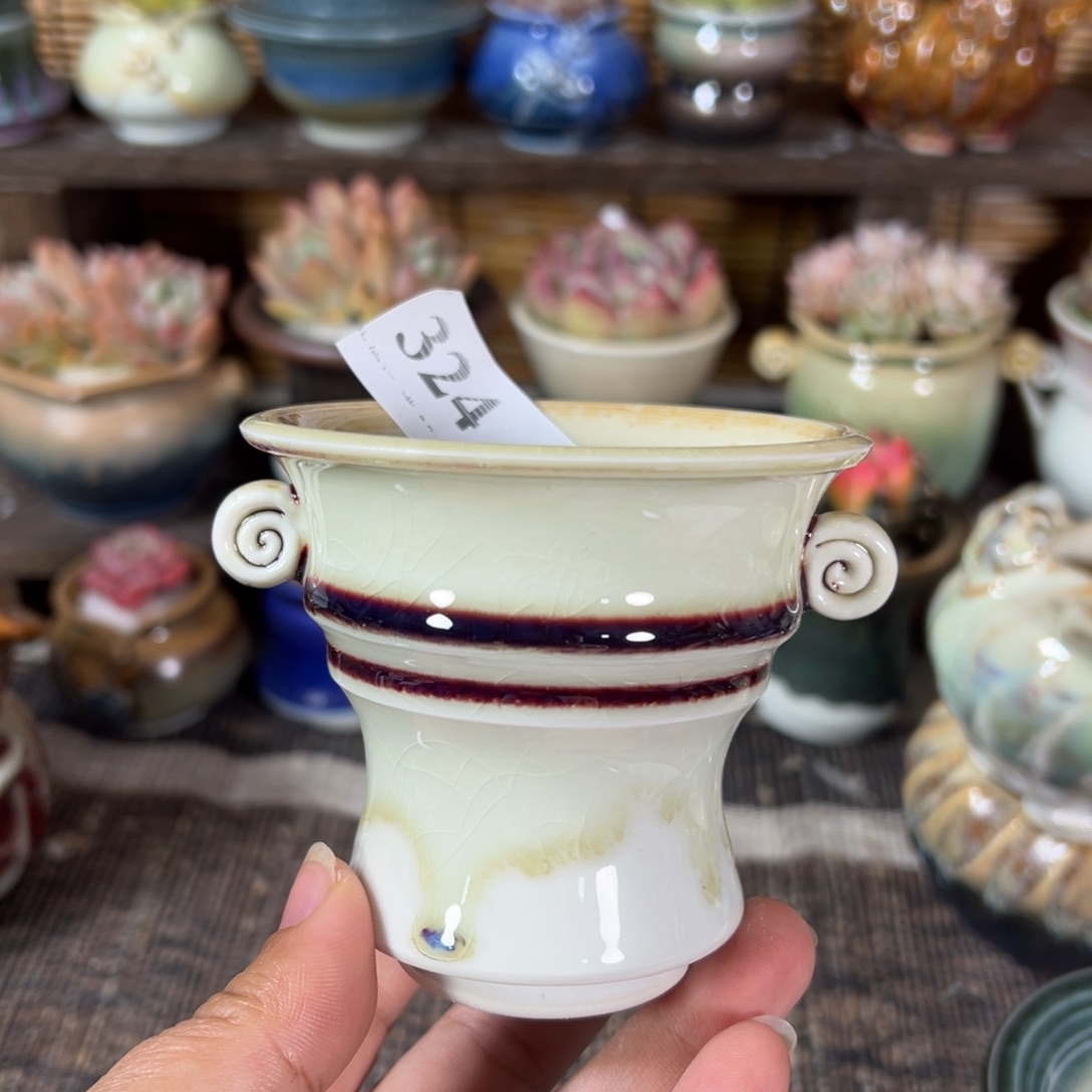 红陶景德镇手工花盆