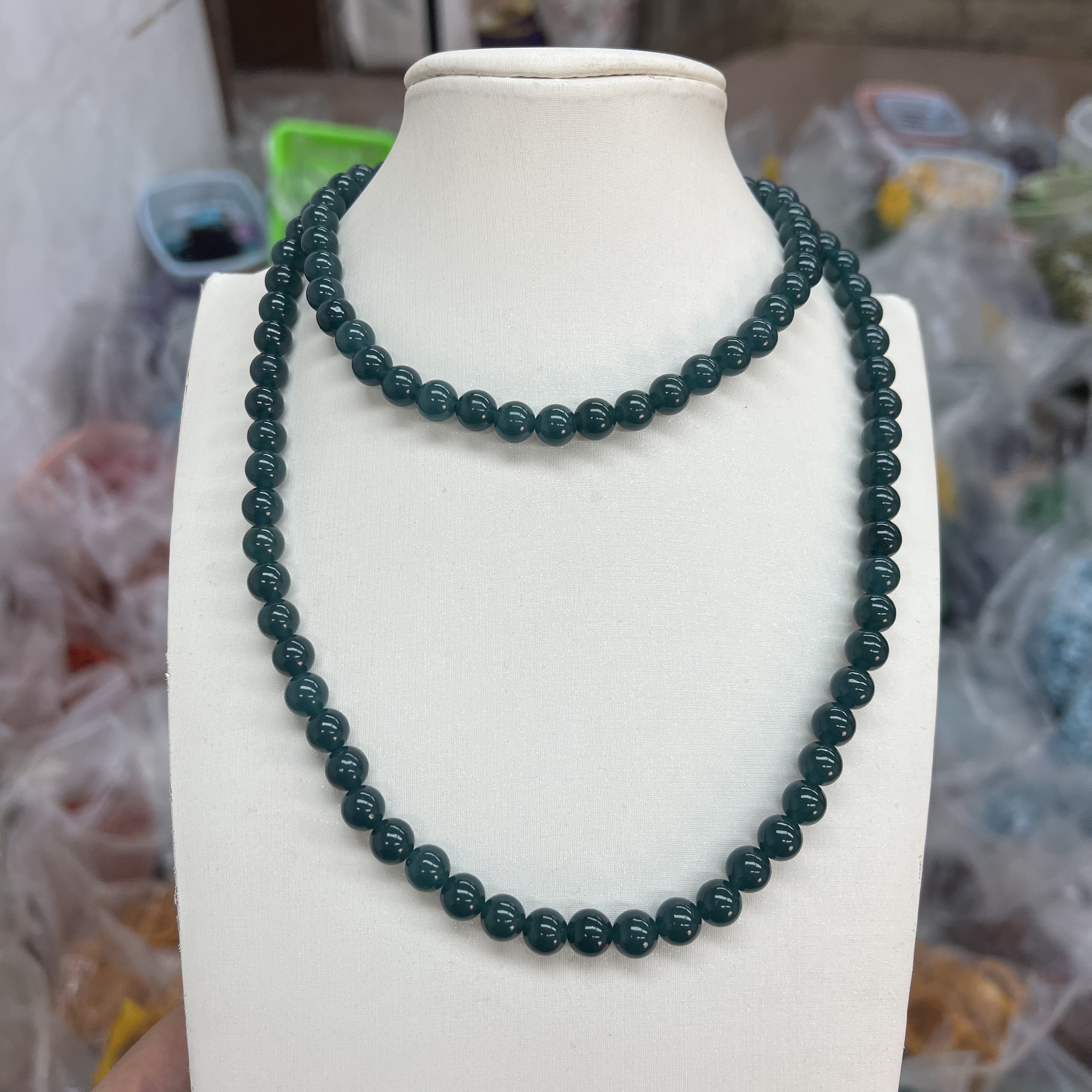 B898老蓝108颗8mm手串国风项链