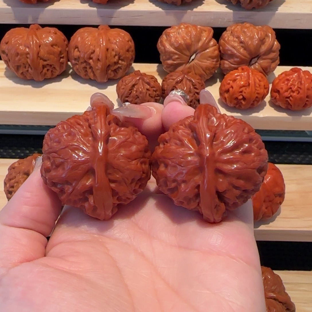 文玩核桃吊坠玉化宫灯42精品2966