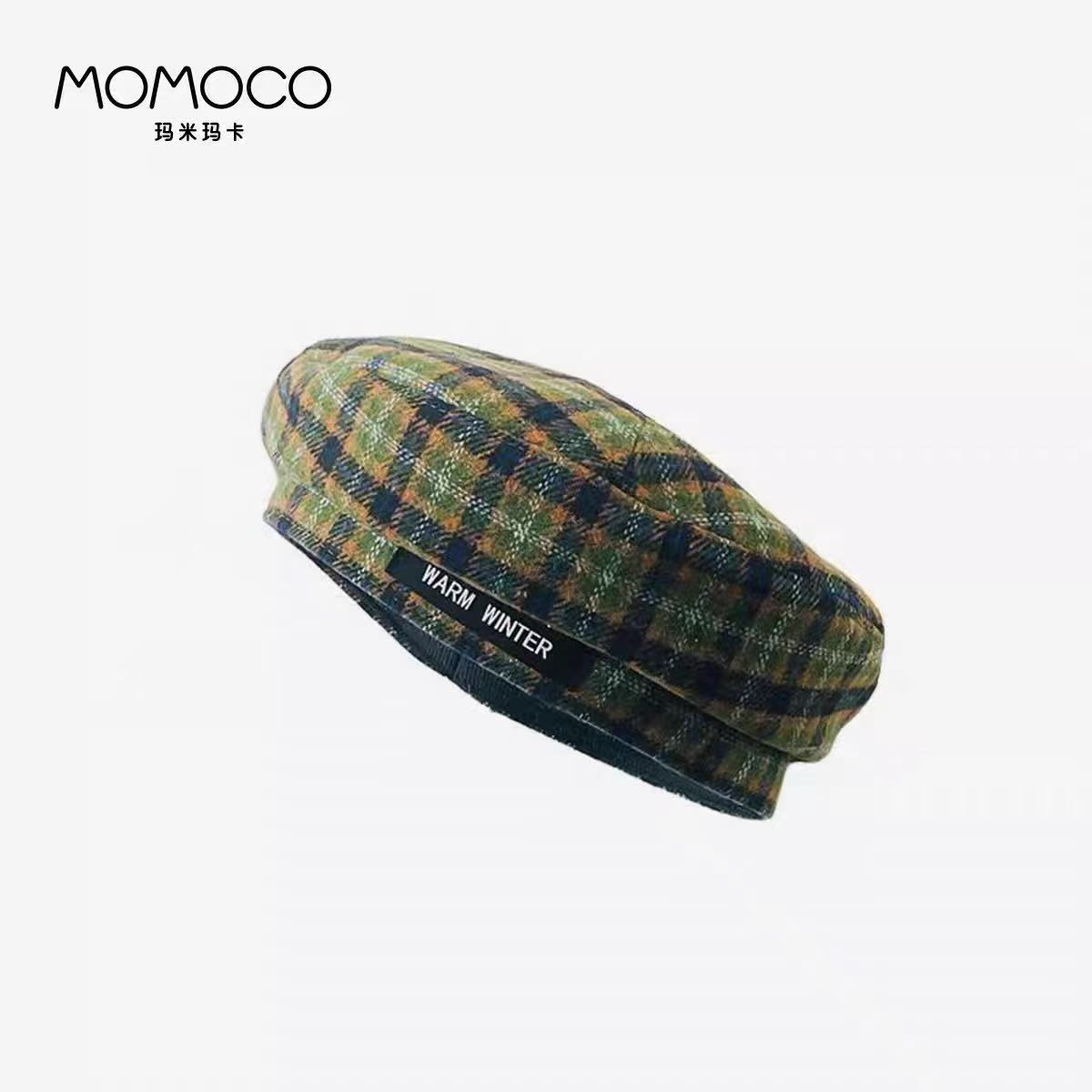 MOMOCO儿童美式贝雷帽女童百搭经典复古英伦小帽子76852433203&1