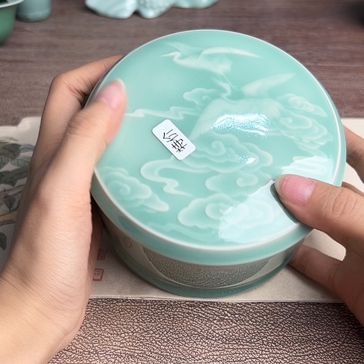 龙泉云间青瓷小米茶器