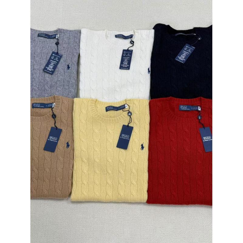 拉夫？女士圆领纯羊毛麻花衣服经典永不过时款