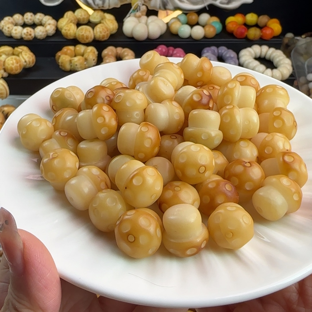 菩提根/象牙果吊坠瑕疵卡16蘑菇20颗（2单宠5颗）有裂