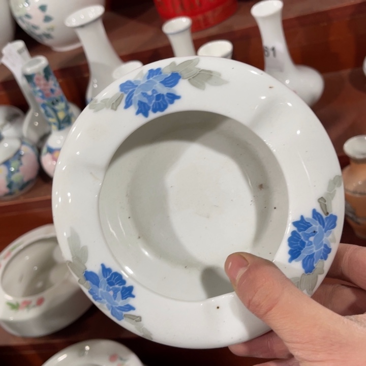 醴陵高温瓷釉下手绘14厘米