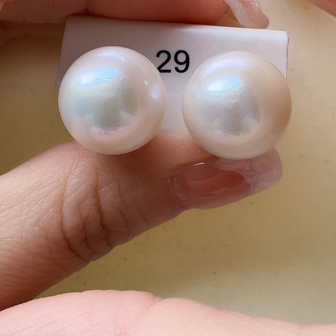 淡水珍珠耳饰银S925镶嵌程*?