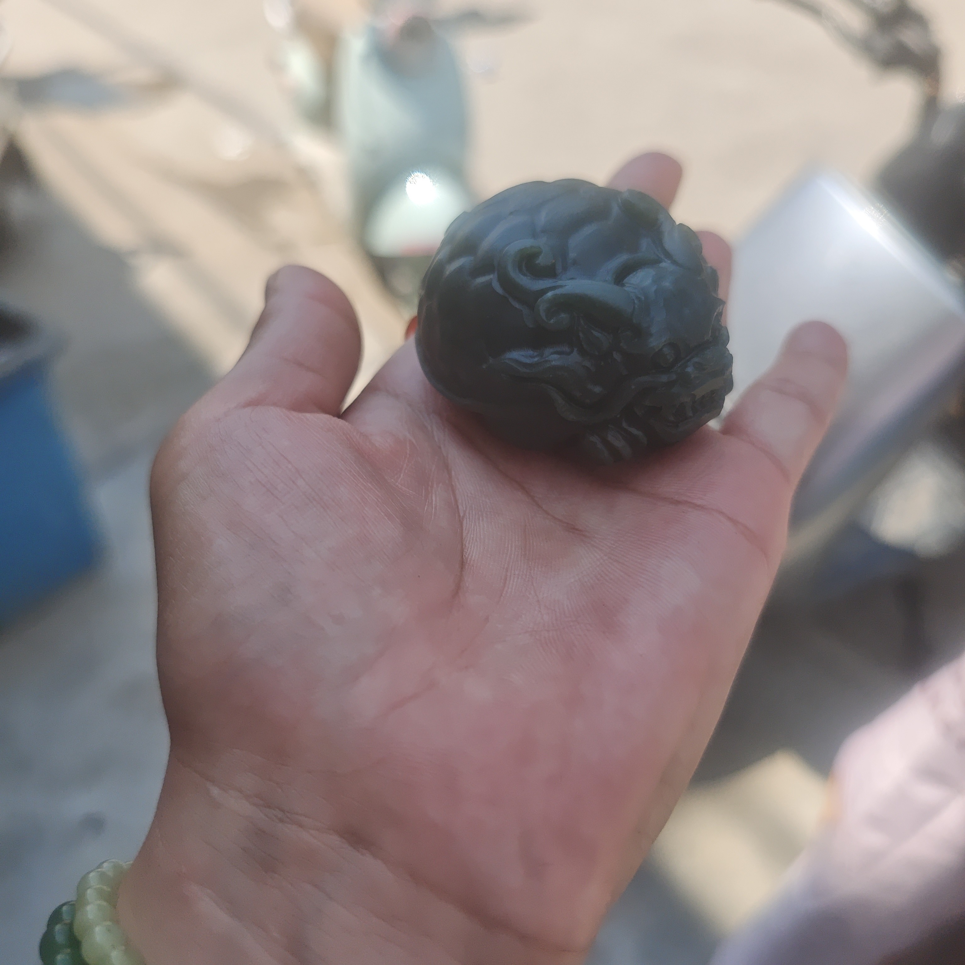 和田玉且末蓝龙龟