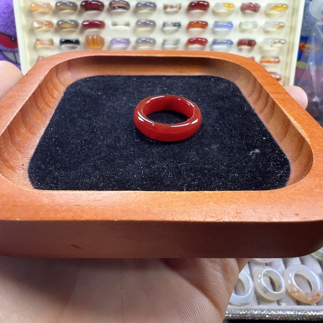 怡***记玛瑙/玉髓未镶嵌戒指A4不退换16.8港14