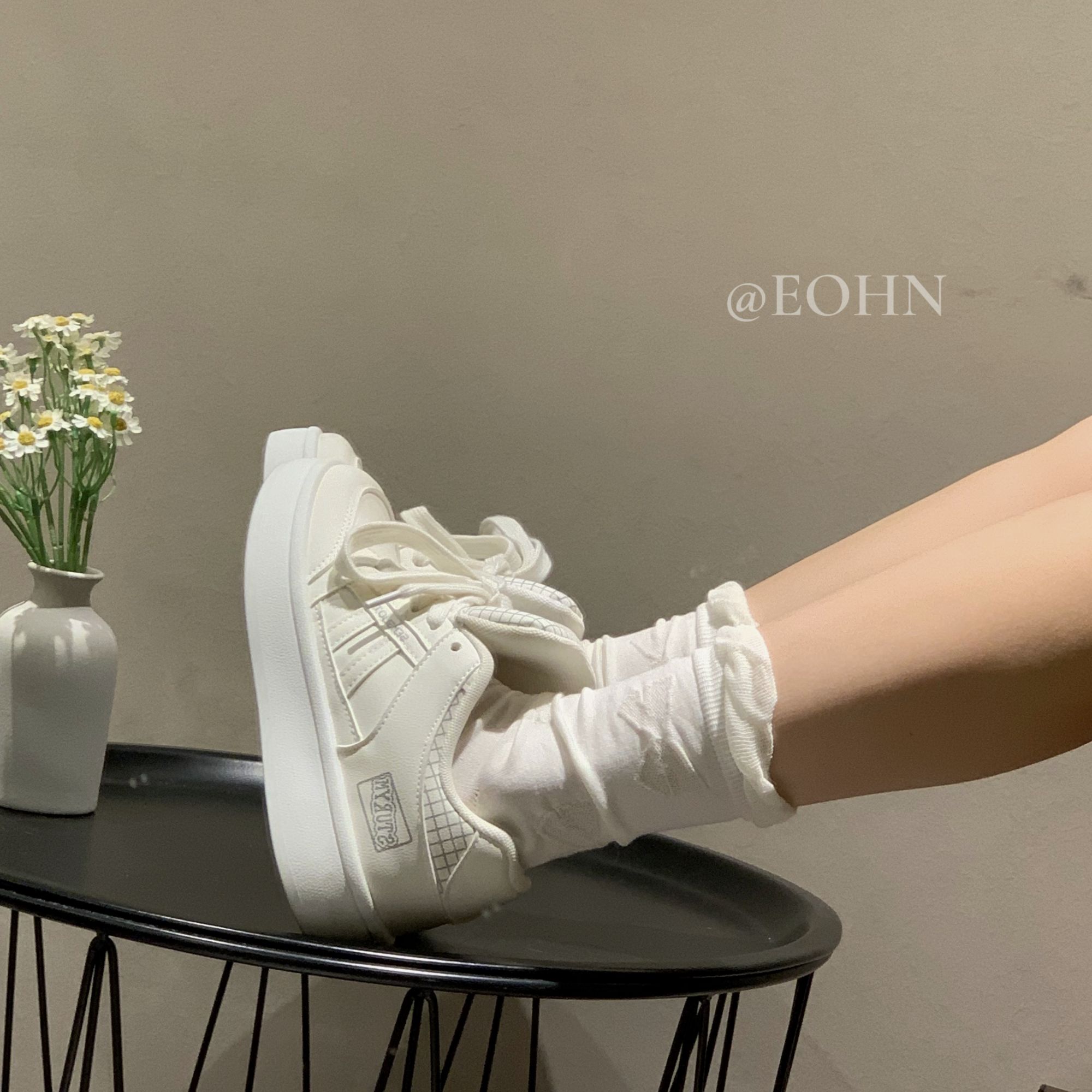 【eohn】袜子吸汗透气芭蕾风蝴蝶结百搭设计感堆堆袜