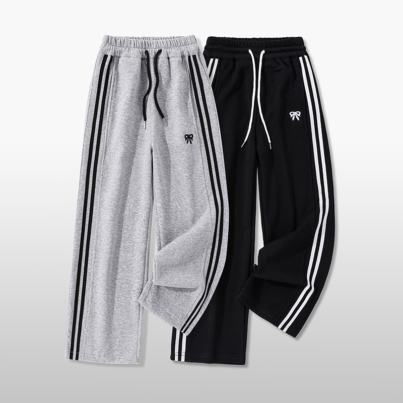 女童运动裤春秋2025新款洋气中大童宽松直筒阔腿裤外穿初中生秋装