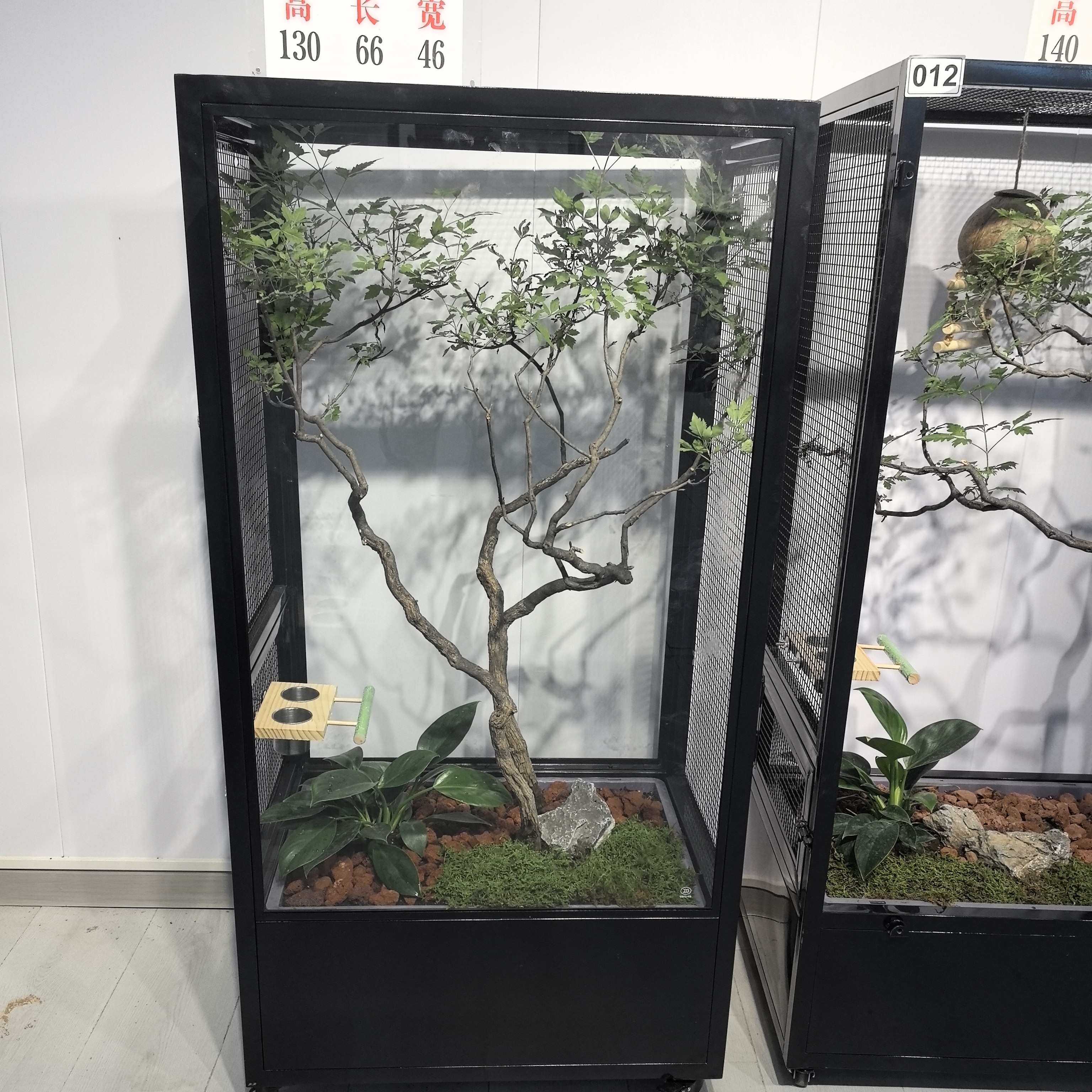 中号不锈钢生态鸟笼高130/长66宽46