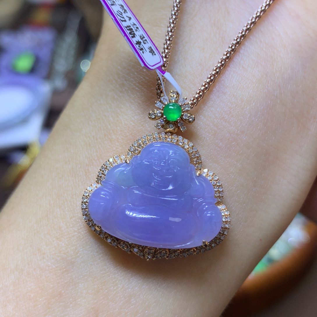 【闪购商品】翡翠颈饰18K金镶嵌翡翠