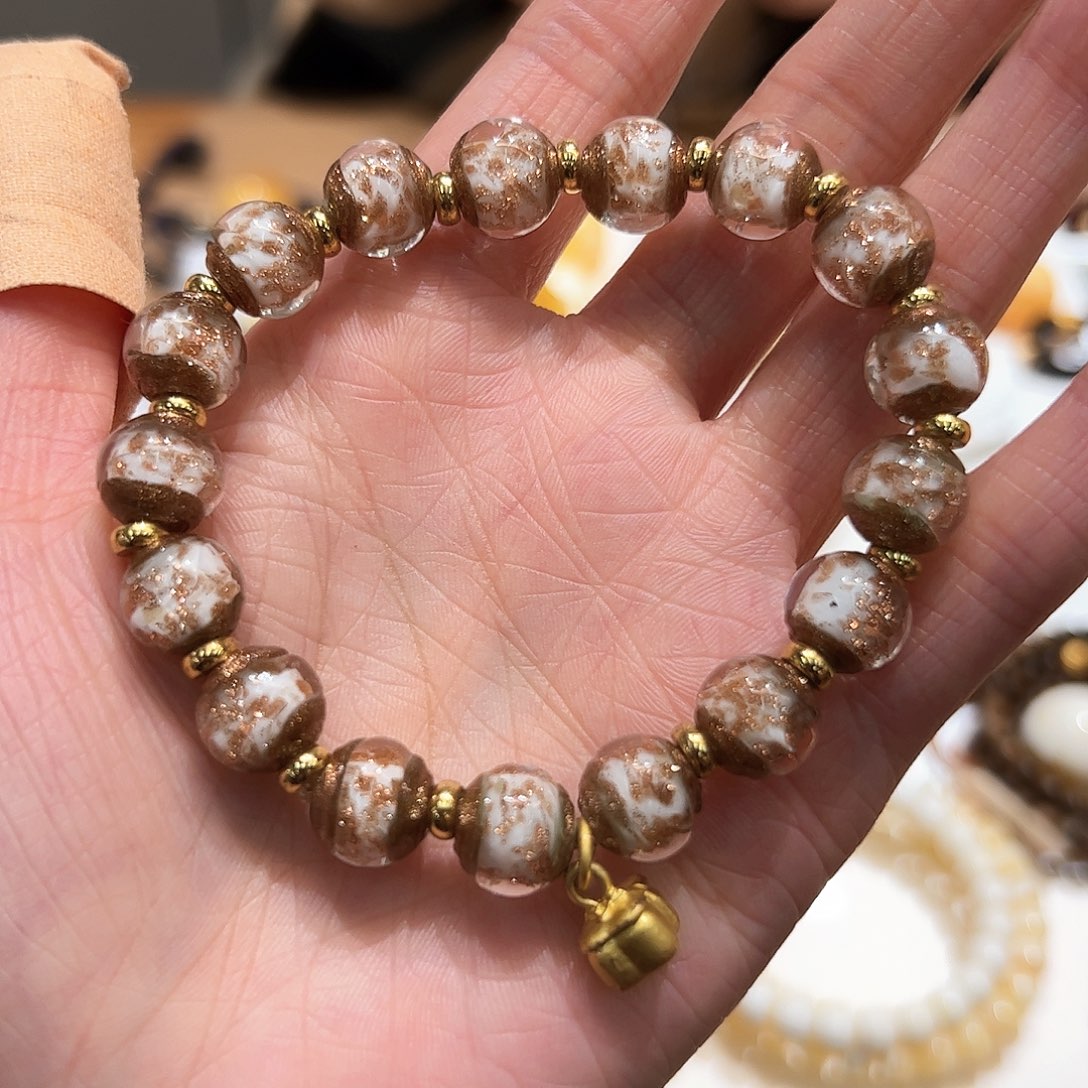 查罗石手串未镶嵌香灰琉璃手串