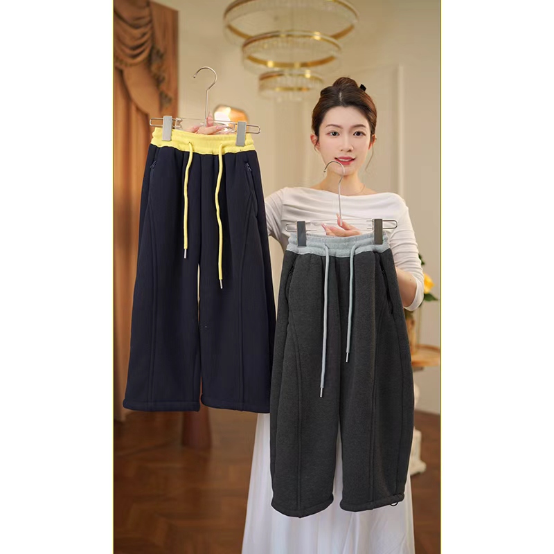 【现货】女童加绒裤子2025冬装中大童洋气秋冬纯棉休闲裤子3402