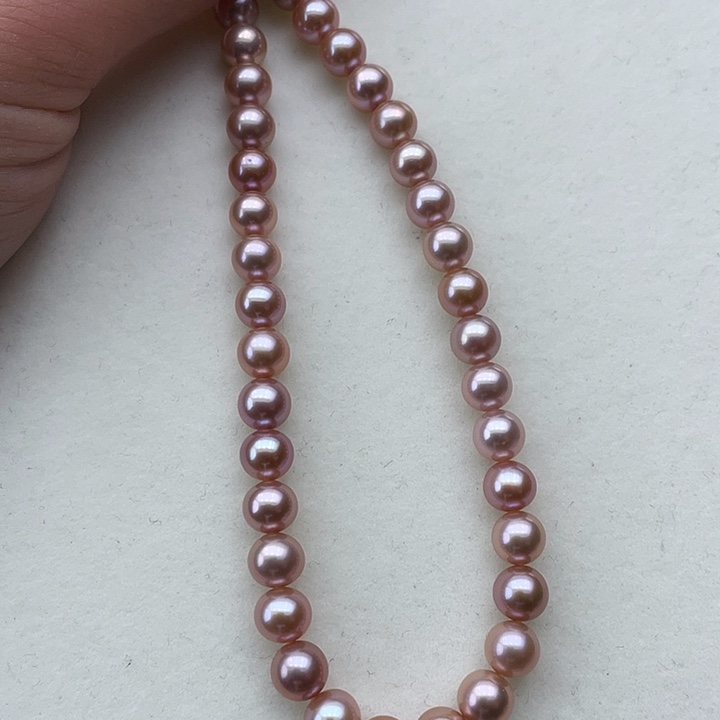 淡水珍珠颈饰银S925镶嵌卡7➕高品极光紫炫彩