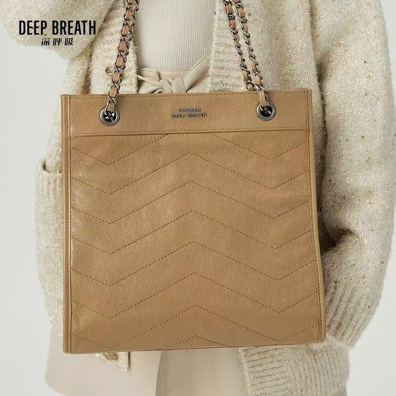 DEEP BREATH GIRDEAR女包新款休闲简约百搭时尚中号托特包单肩206