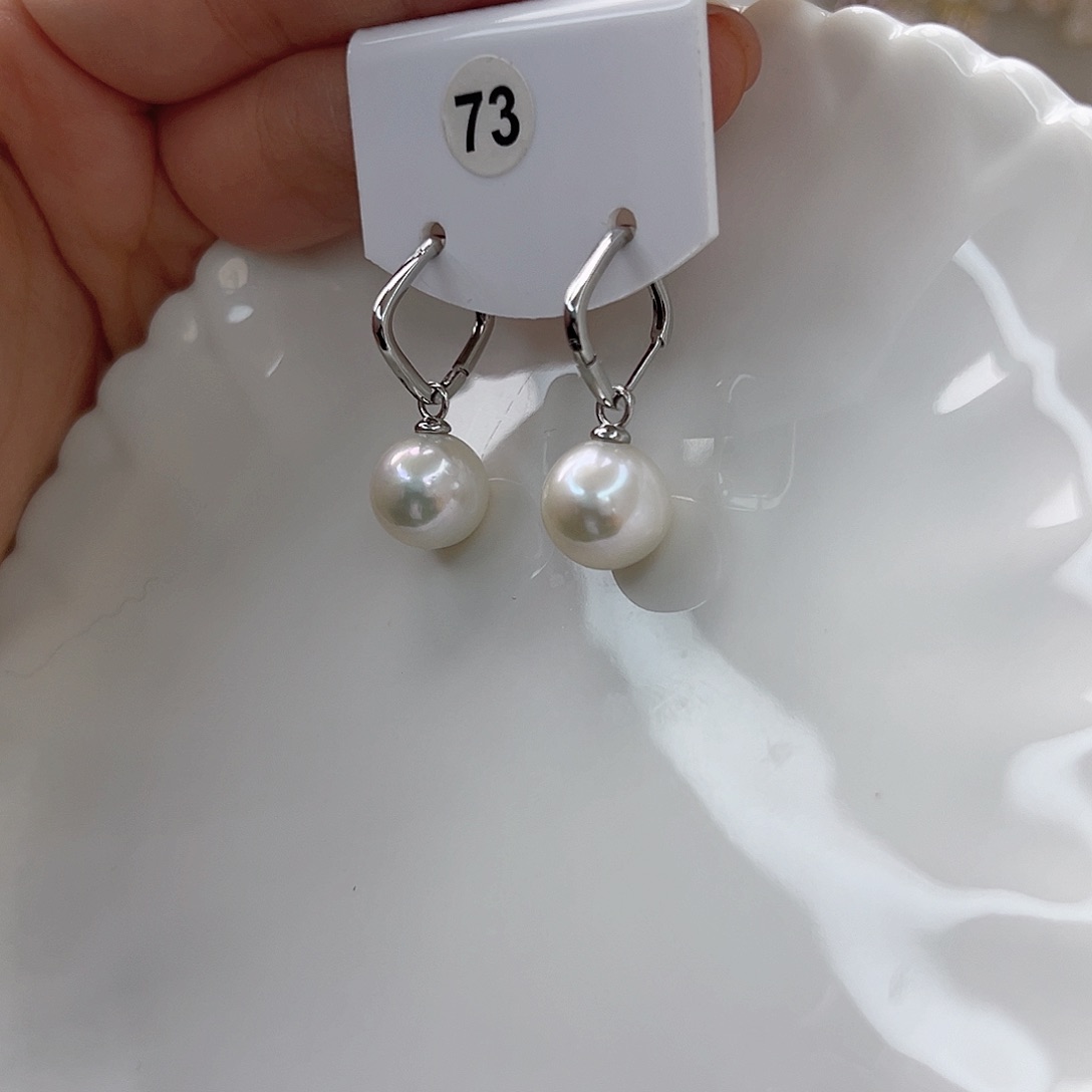 淡水珍珠耳饰银S925镶嵌