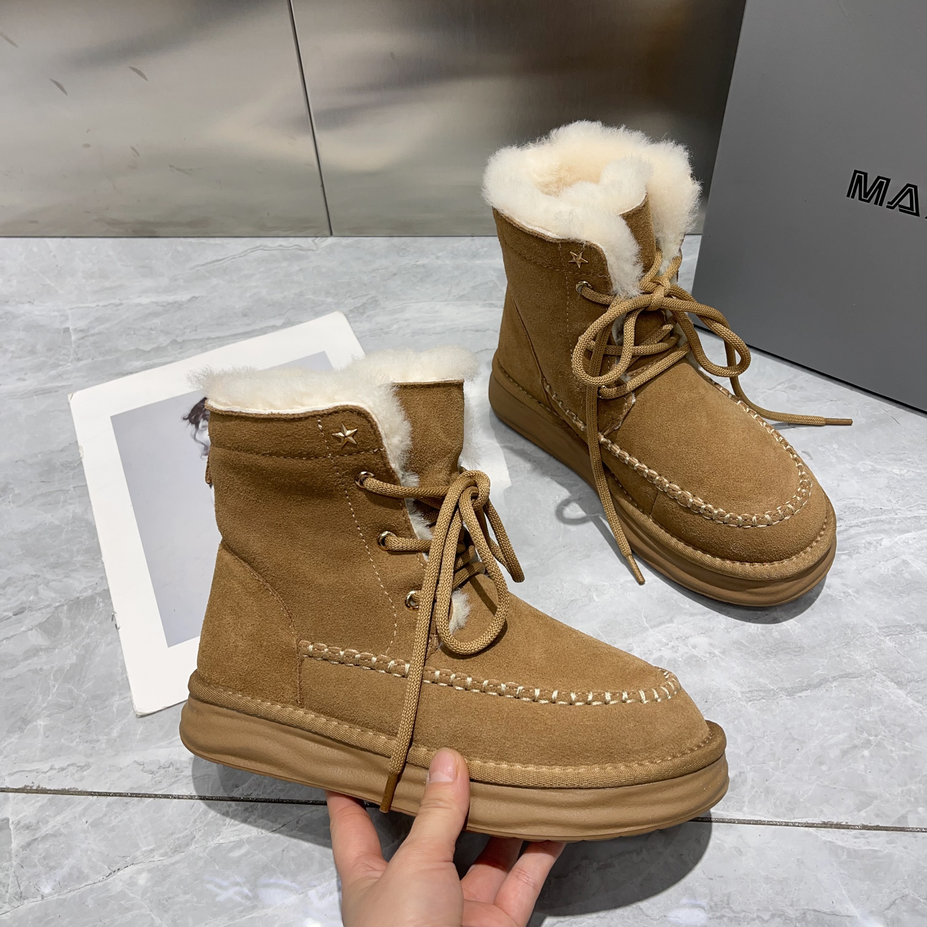 新款气质百搭潮流女士{大棉}休闲雪地靴/CC/1178