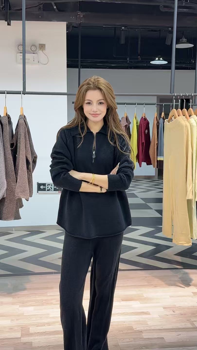 【迪拉呀专属】2025年秋冬新款毛衣加厚外套套装保暖宽松时尚INM624