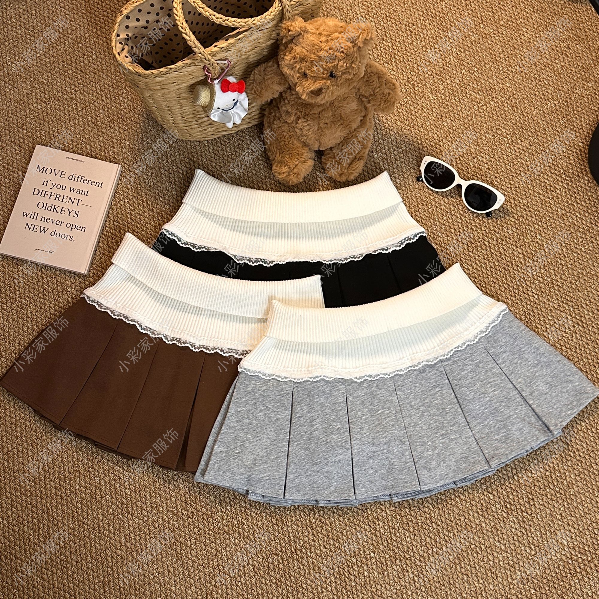 【494/495/496】裙子蛋糕裙短裙高腰时尚半身裙显瘦百褶裙学院风