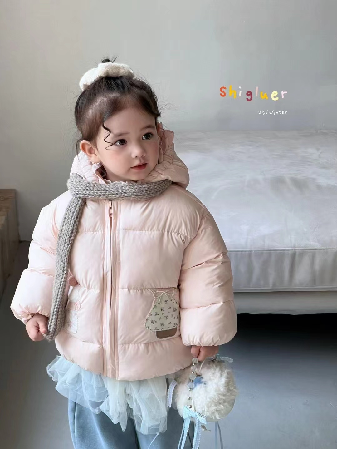 【现货】女童粉色卡通连帽棉服外套（SG-7231-冬A）汉服