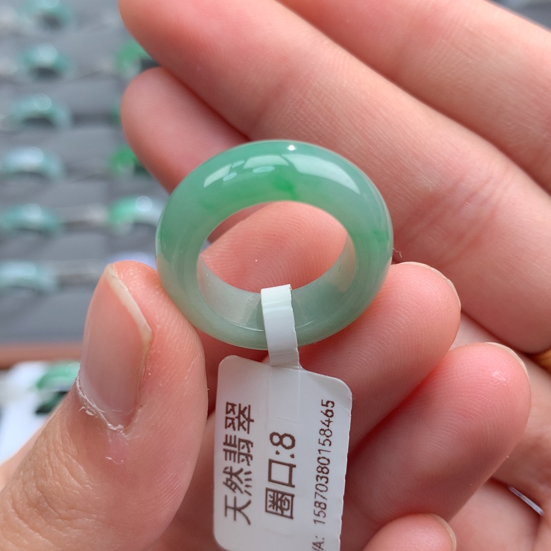 翡翠戒指未镶嵌天然