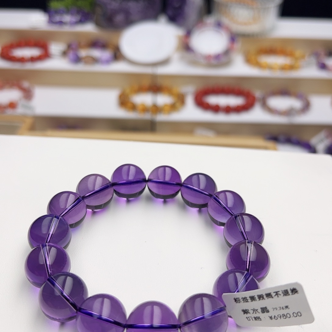 水晶手链未镶嵌紫水晶15.7mm79.76