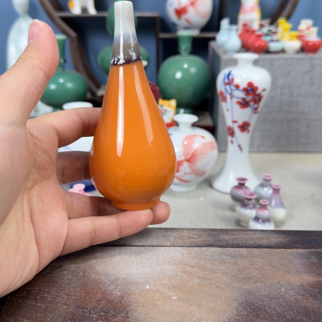 陶瓷手工小花器摆件