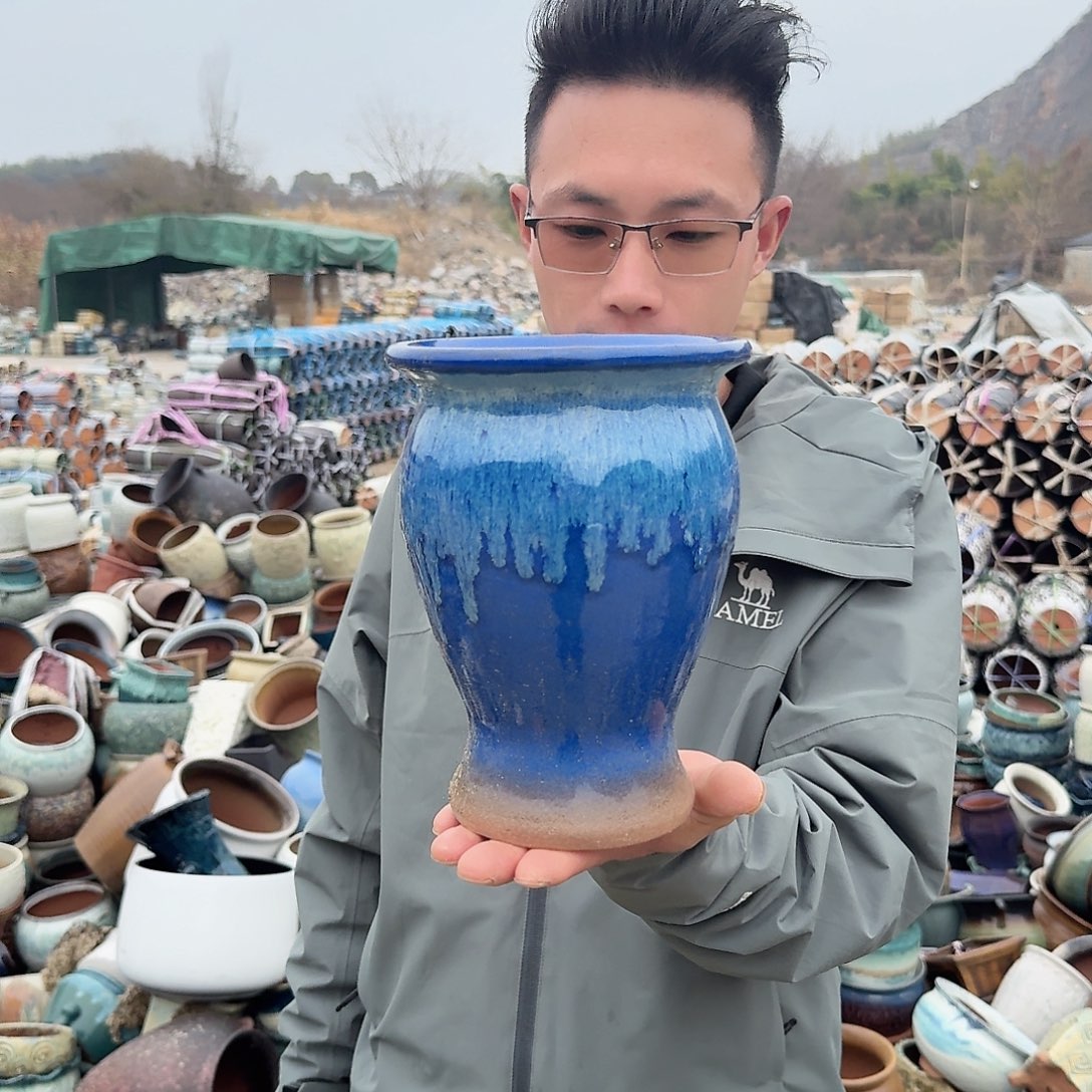 紫砂花盆瑕疵02一个一个