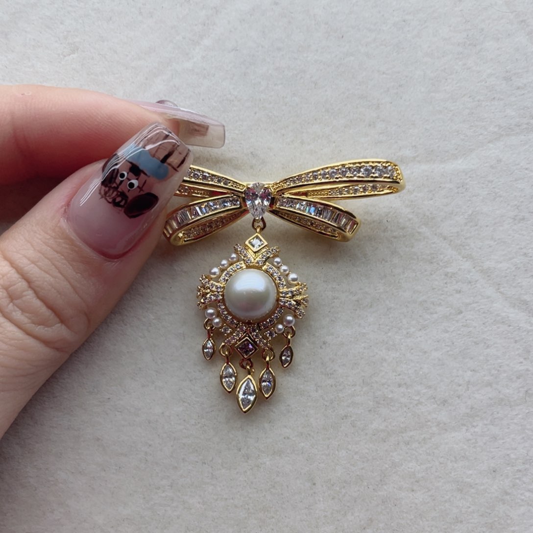 海水珍珠胸针未镶嵌A13