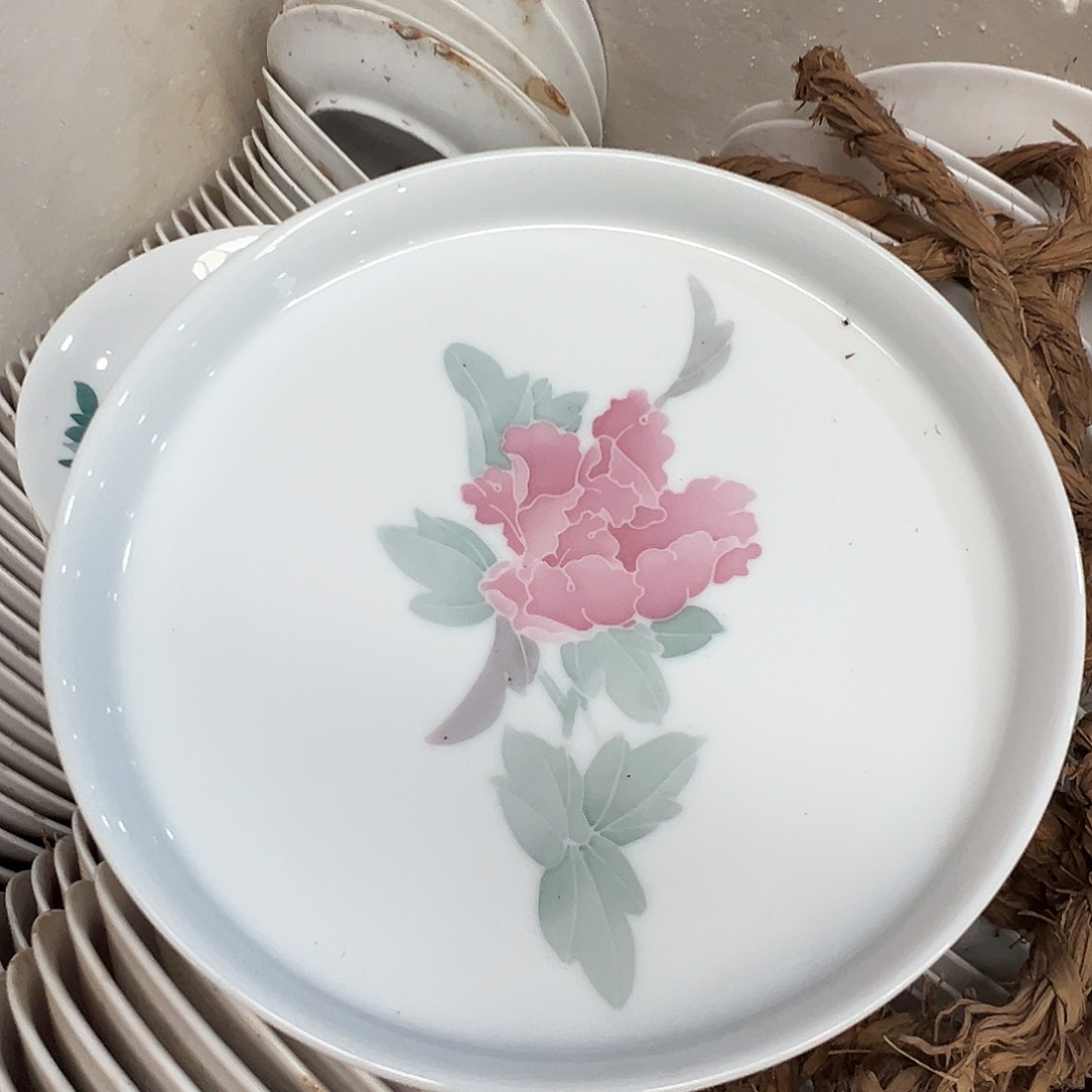 醴陵瓷直播供货基地手绘20厘米茶盘