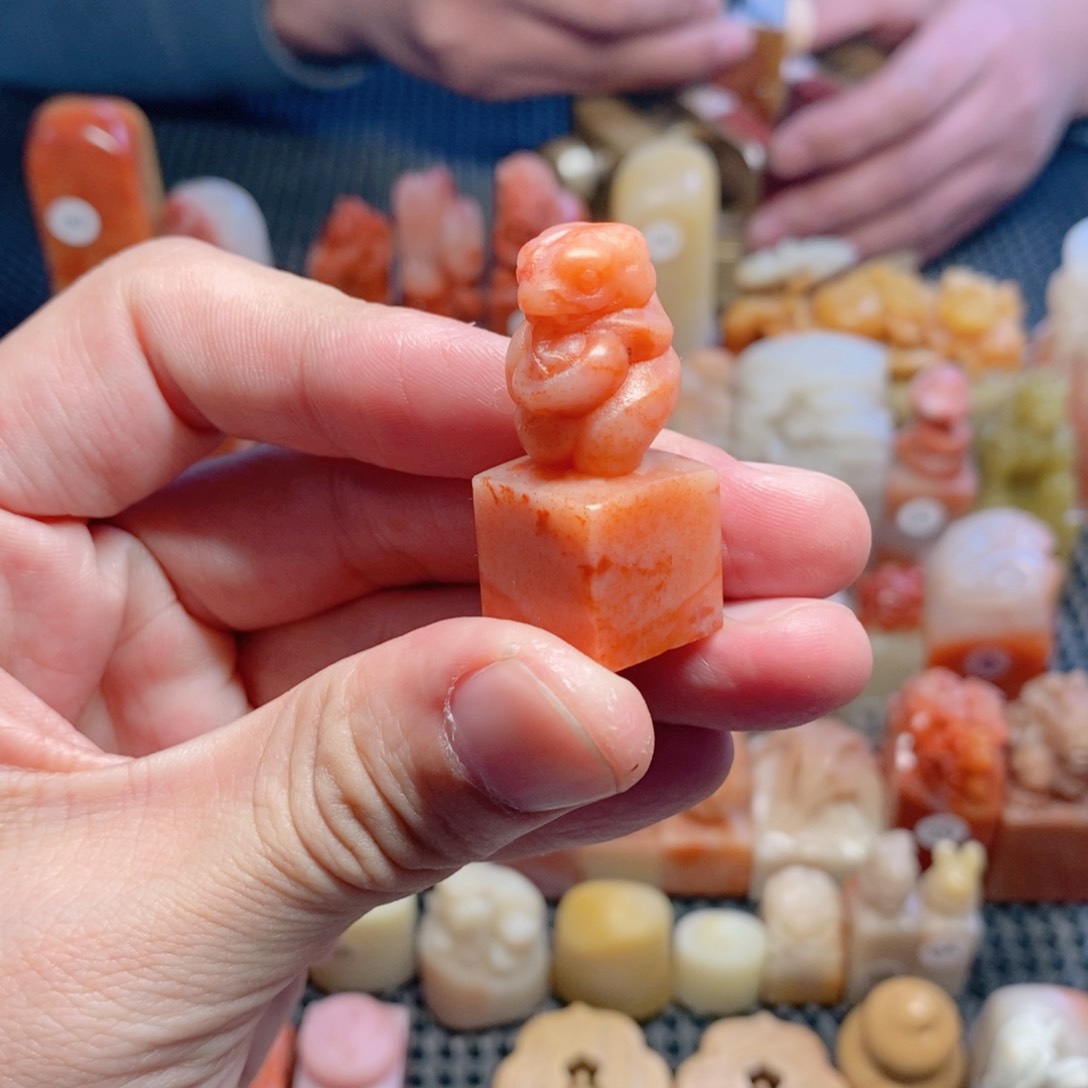 寿山石印石生肖蛇1.5*1.5